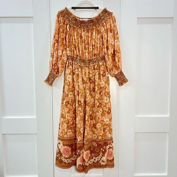 Spell and the Gypsy Collective Anne Jumpsuit Peach Size Medium Organic Cotton - Picture 2 of 10